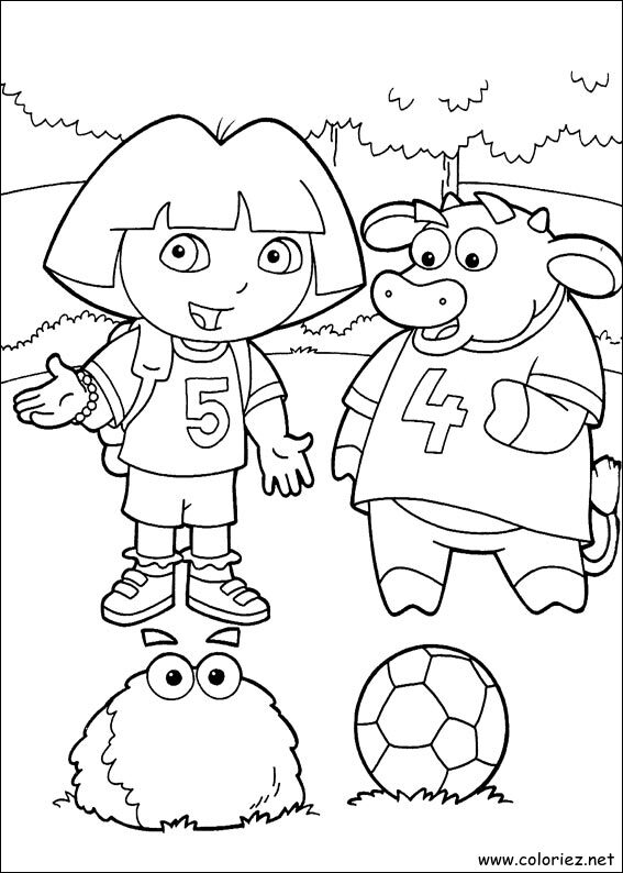 Coloriage de Dora l'Exploratrice à imprimer !