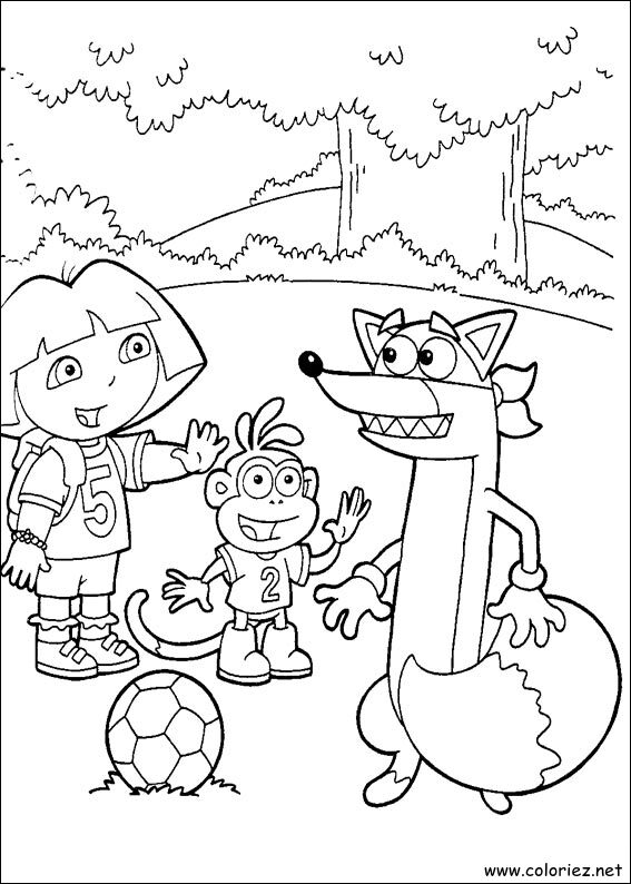 Coloriage de Dora l'Exploratrice à imprimer !
