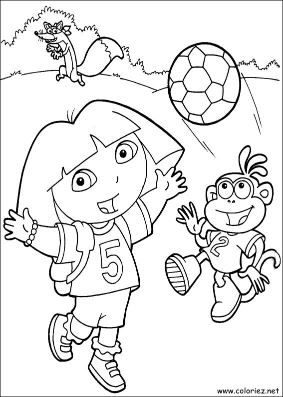 Coloriage de Dora l'Exploratrice à imprimer !