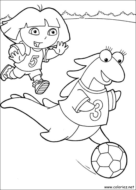 Coloriage de Dora l'Exploratrice à imprimer !