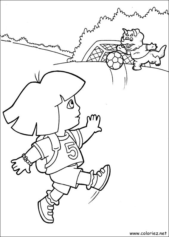 Coloriage de Dora l'Exploratrice à imprimer !