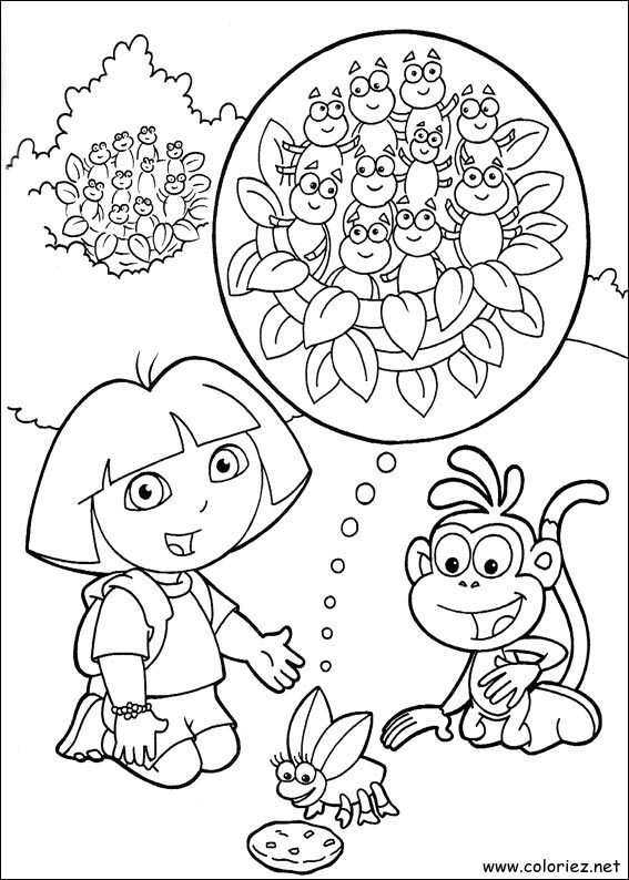 Coloriage de Dora l'Exploratrice à imprimer !