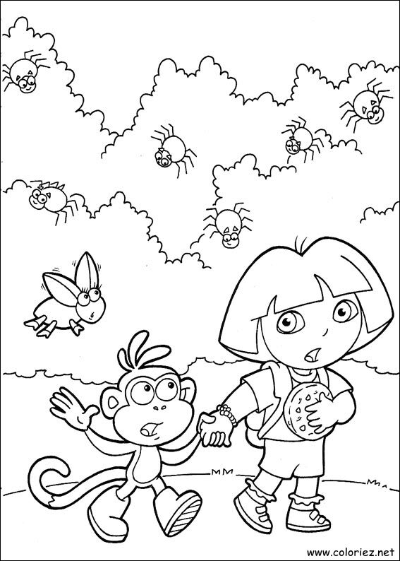 Coloriage de Dora l'Exploratrice à imprimer !