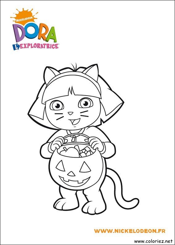 Coloriage de Dora l'Exploratrice à imprimer !