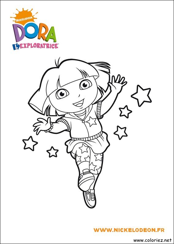 Coloriage de Dora l'Exploratrice à imprimer !
