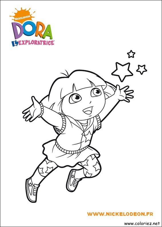 Coloriage de Dora l'Exploratrice à imprimer !