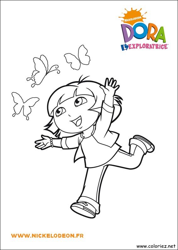Coloriage de Dora l'Exploratrice à imprimer !