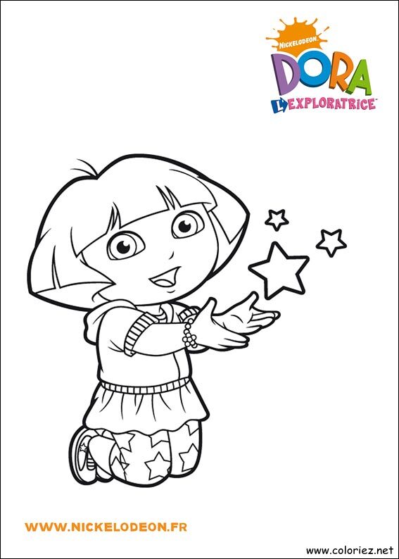 Coloriage de Dora l'Exploratrice à imprimer !