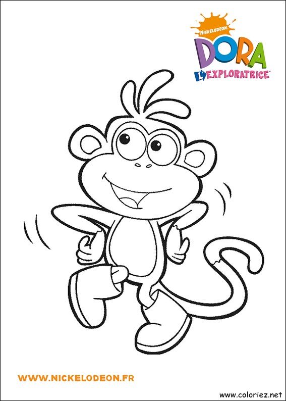 Coloriage de Dora l'Exploratrice à imprimer !
