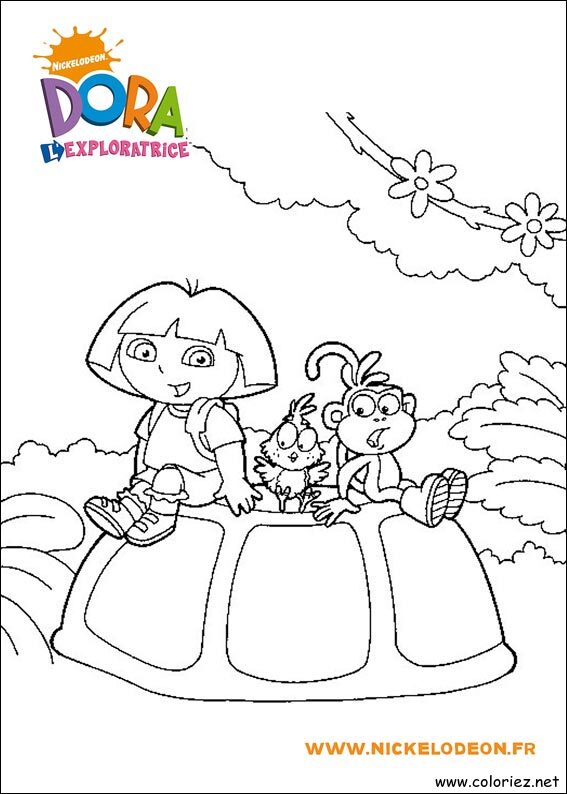Coloriage de Dora l'Exploratrice à imprimer !