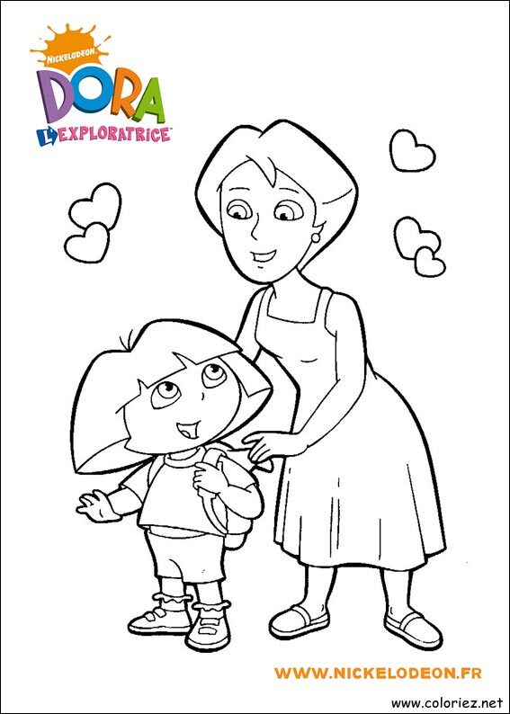 Coloriage de Dora l'Exploratrice à imprimer !