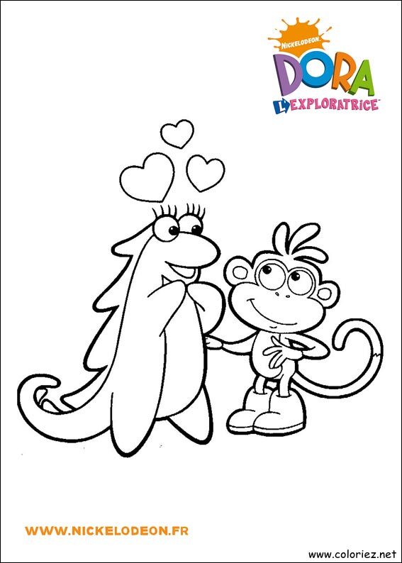 Coloriage de Dora l'Exploratrice à imprimer !