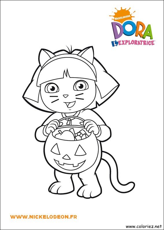 Coloriage de Dora l'Exploratrice à imprimer !