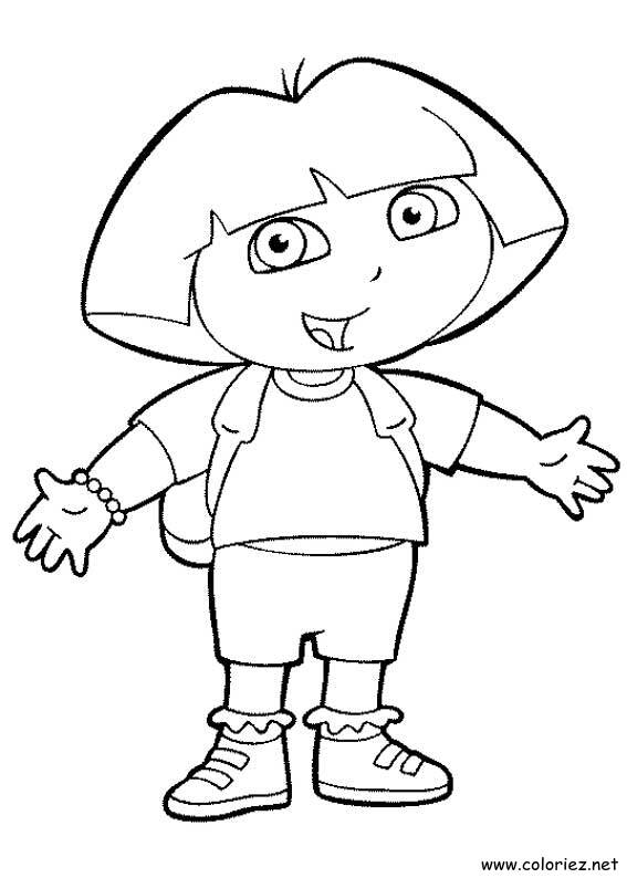 Coloriage de Dora l'Exploratrice à imprimer !