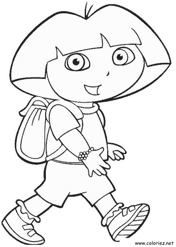 Coloriage de Dora l'Exploratrice à imprimer !