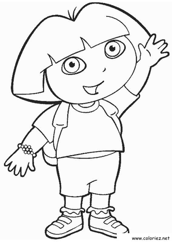 Coloriage de Dora l'Exploratrice à imprimer !