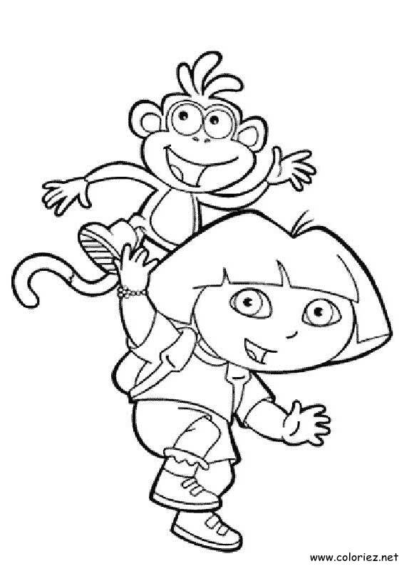 Coloriage de Dora l'Exploratrice à imprimer !