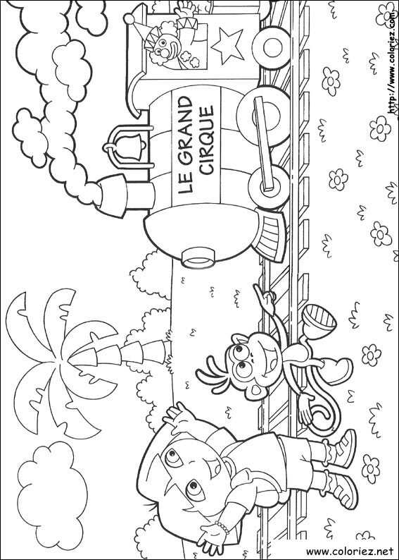Coloriage de Dora l'Exploratrice à imprimer !
