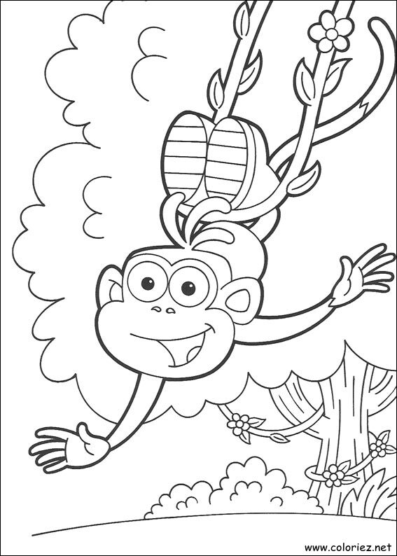 Coloriage de Dora l'Exploratrice à imprimer !