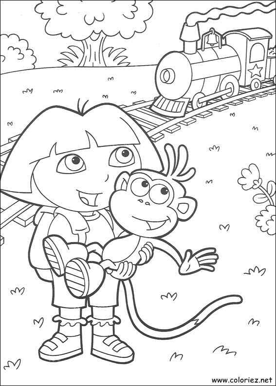 Coloriage de Dora l'Exploratrice à imprimer !