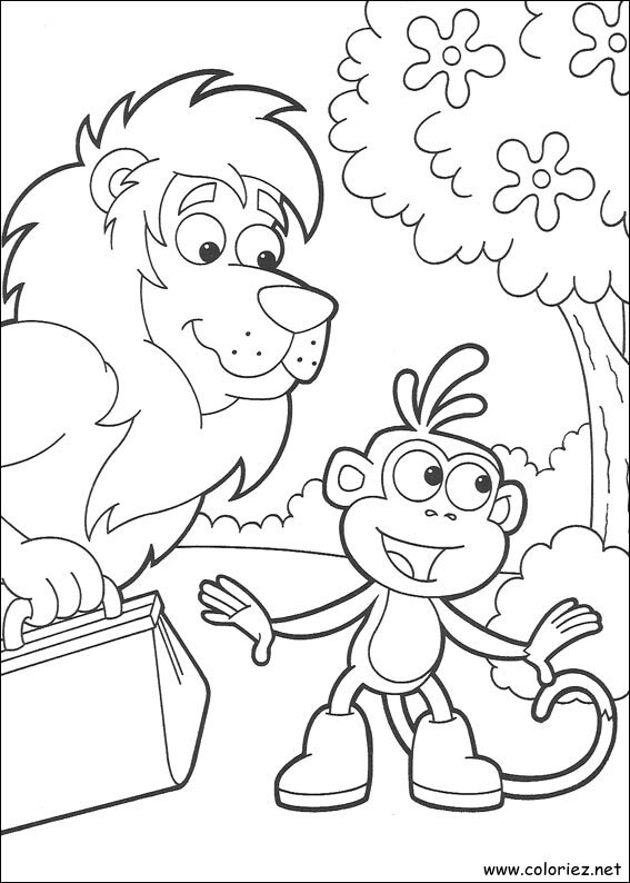 Coloriage de Dora l'Exploratrice à imprimer !