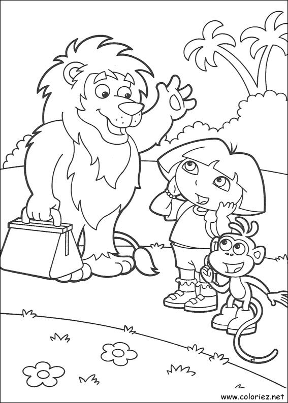 Coloriage de Dora l'Exploratrice à imprimer !