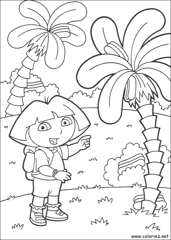 Coloriage de Dora l'Exploratrice à imprimer !