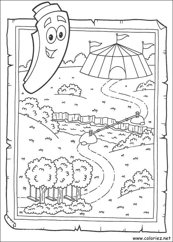 Coloriage de Dora l'Exploratrice à imprimer !