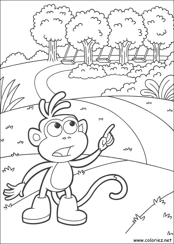 Coloriage de Dora l'Exploratrice à imprimer !