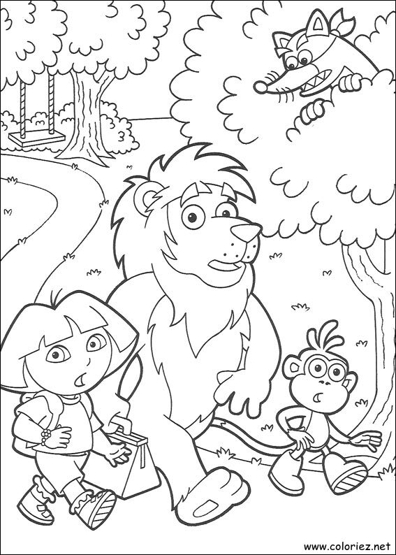 Coloriage de Dora l'Exploratrice à imprimer !