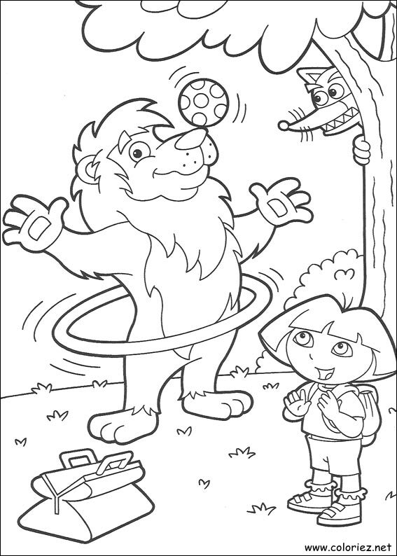 Coloriage de Dora l'Exploratrice à imprimer !