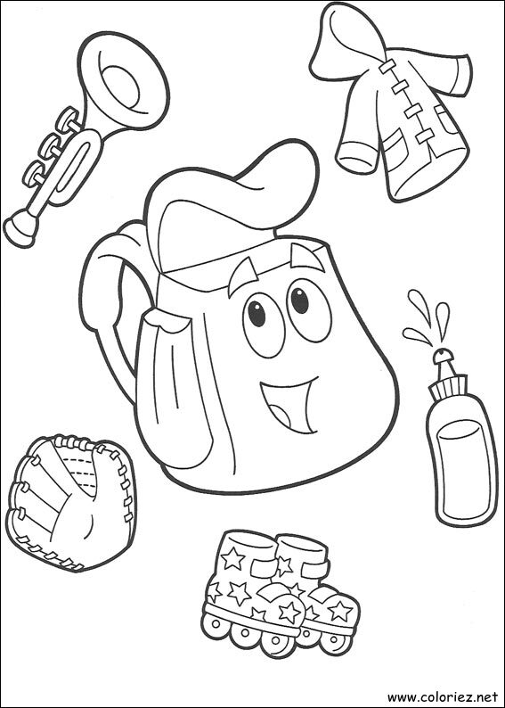 Coloriage de Dora l'Exploratrice à imprimer !