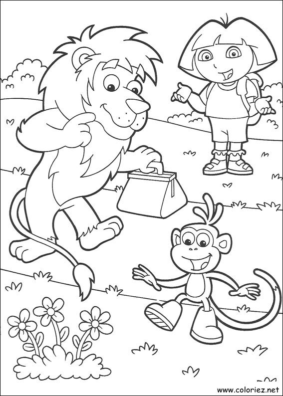Coloriage de Dora l'Exploratrice à imprimer !