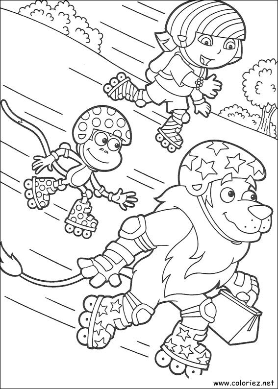 Coloriage de Dora l'Exploratrice à imprimer !