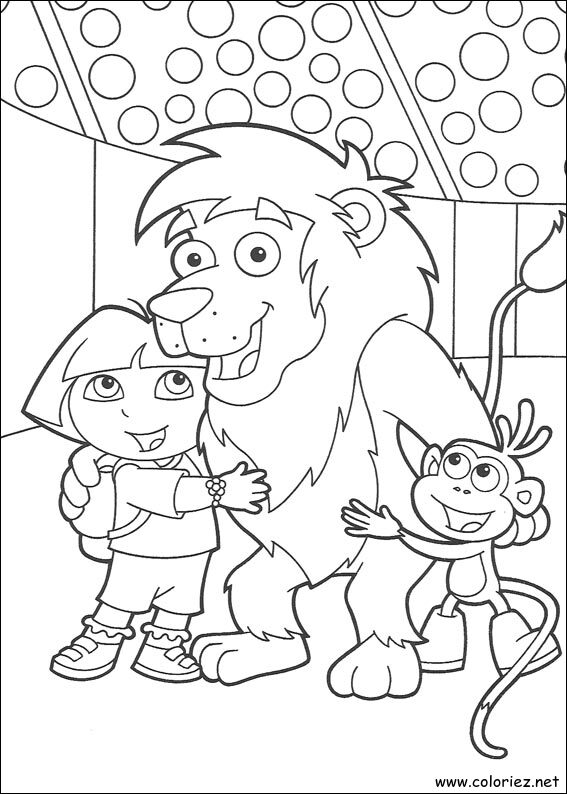 Coloriage de Dora l'Exploratrice à imprimer !