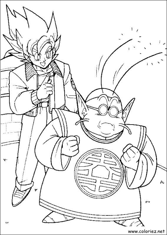 Coloriage de Dragon Ball Z à imprimer !