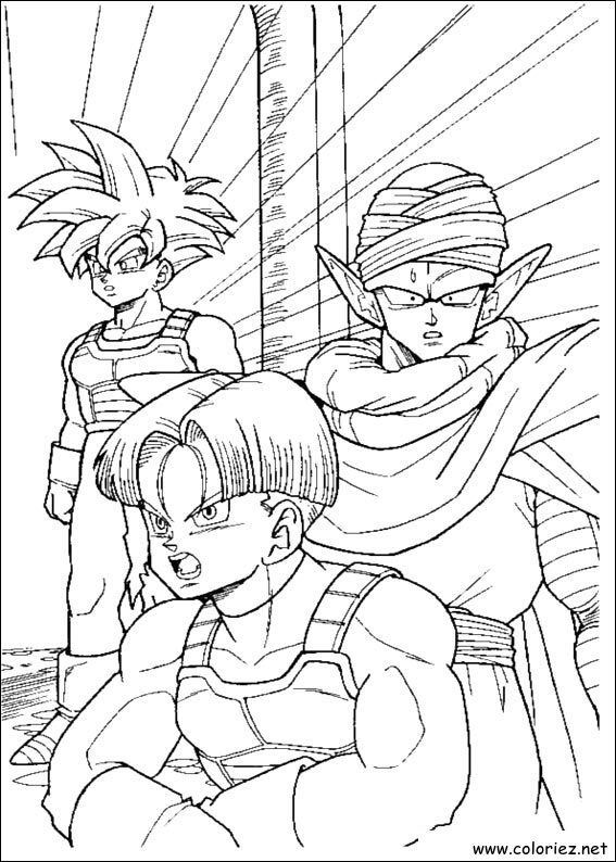 Coloriage de Dragon Ball Z à imprimer !