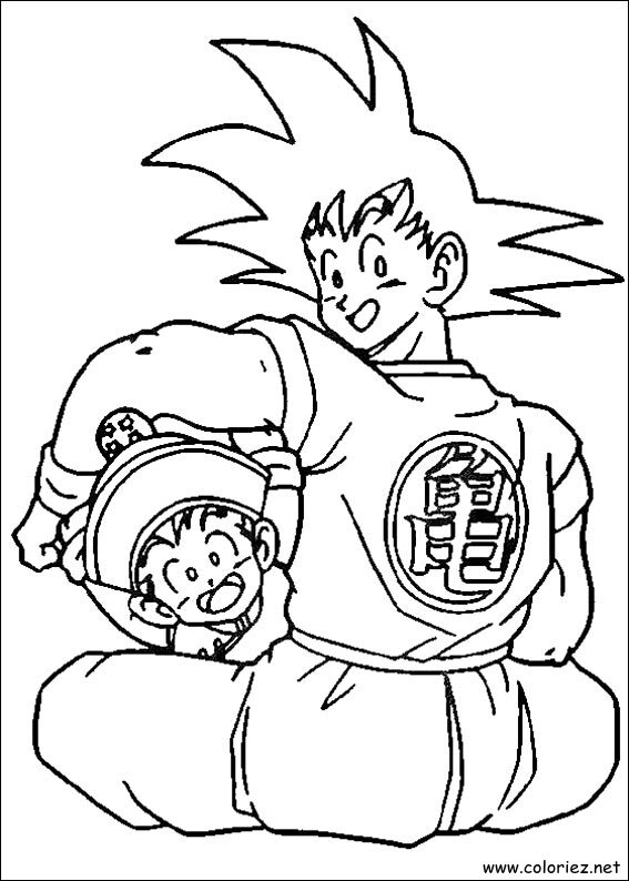 Coloriage de Dragon Ball Z à imprimer !
