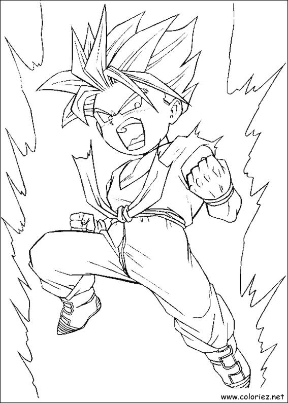 Coloriage de Dragon Ball Z à imprimer !