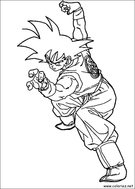 Coloriage de Dragon Ball Z à imprimer !