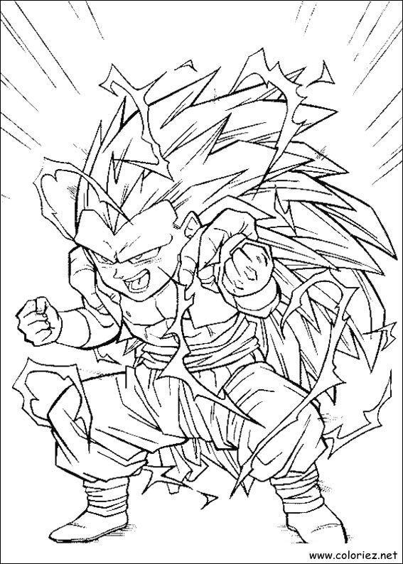 Coloriage de Dragon Ball Z à imprimer !