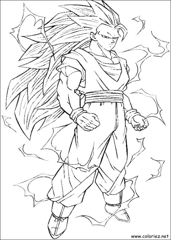Coloriage de Dragon Ball Z à imprimer !
