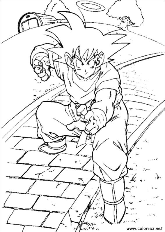 Coloriage de Dragon Ball Z à imprimer !