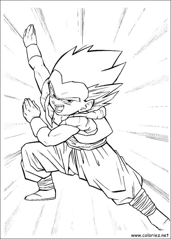 Coloriage de Dragon Ball Z à imprimer !