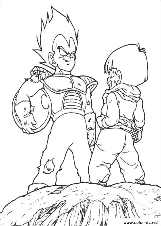 Coloriage de Dragon Ball Z à imprimer !