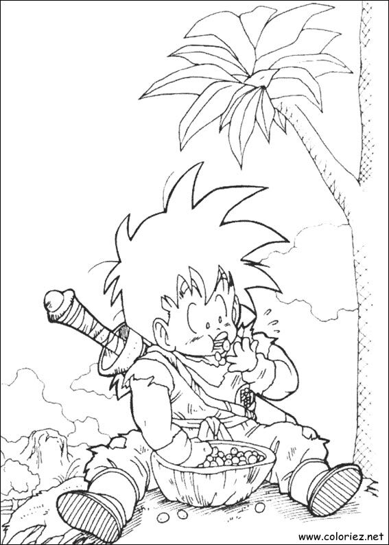 Coloriage de Dragon Ball Z à imprimer !