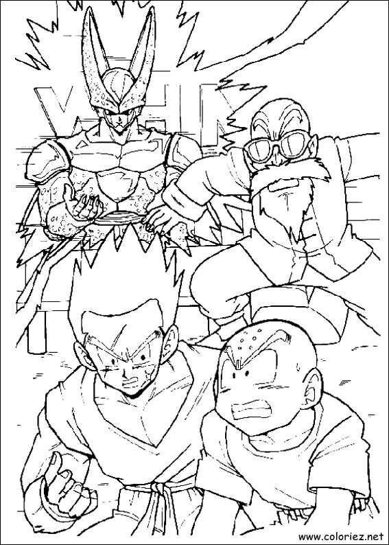 Coloriage de Dragon Ball Z à imprimer !