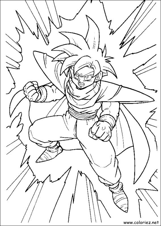 Coloriage de Dragon Ball Z à imprimer !