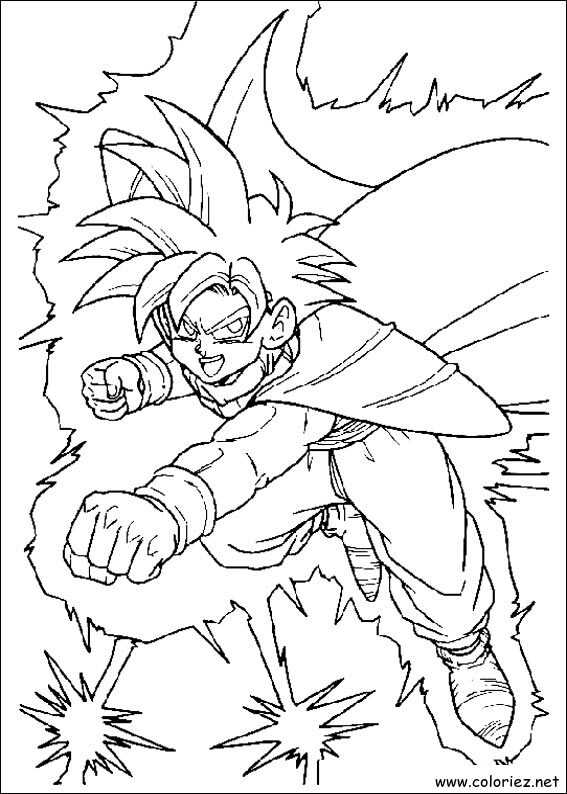 Coloriage de Dragon Ball Z à imprimer !