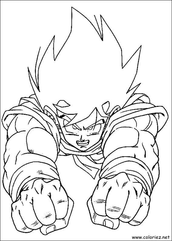 Coloriage de Dragon Ball Z à imprimer !